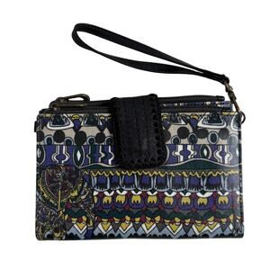 Sakroots Sak Artist Olympic Wristlet Wallet One World Multi Color Phone Friendly